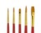 Fundamentals Short Handled Brush Set - Economical Paint Brush Set No. 8 for Beginning Artists - Decorative Art Brushes Round #1, 3 & 5, 3/8" Shader, #4 Filbert - Paint Brushes Set of 5